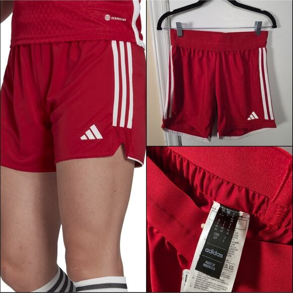 adidas Pants - NEW Adidas Women's Tiro 23 CM Show Aeroready Power Red Soccer Shorts Size S